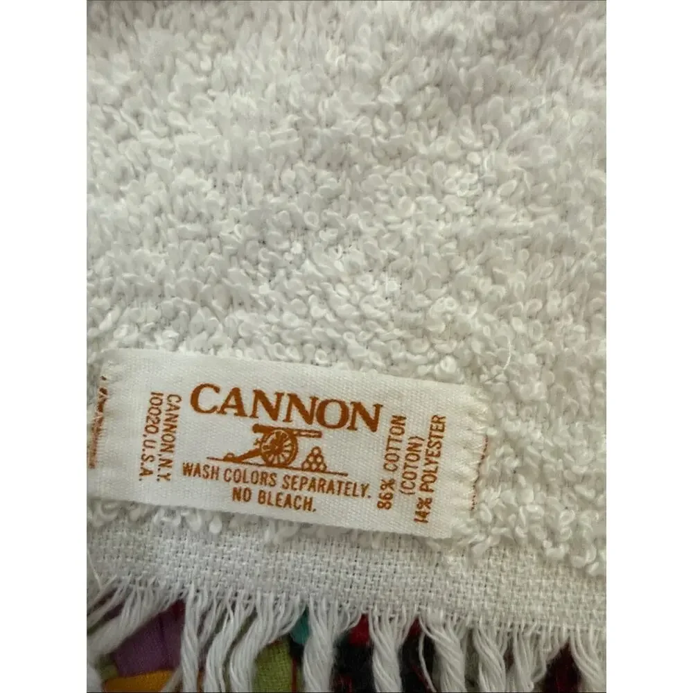 Vintage Mid Century Cannon White Gold H Crest Hollywood Regency Royale Towel